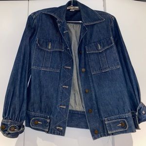 80s Norma Kamala denim jacket with shoulder pads